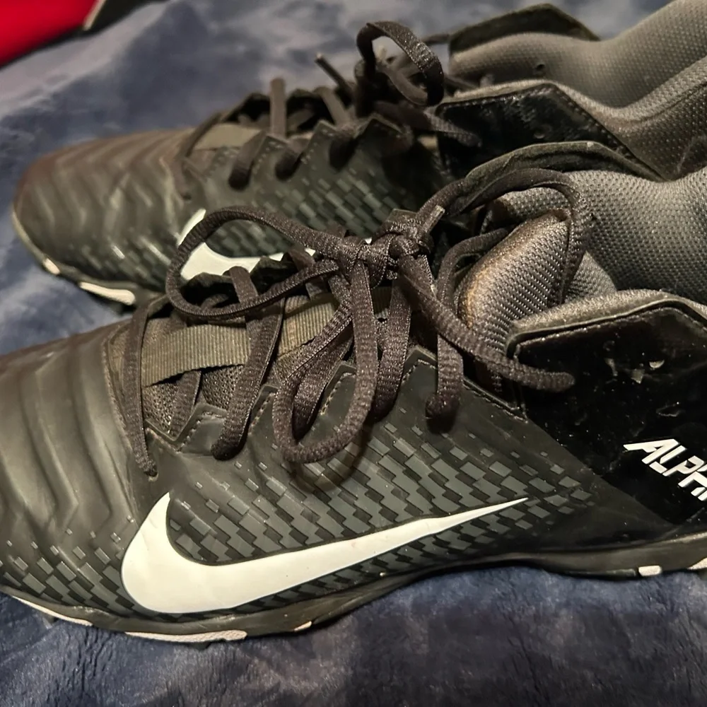 Nike Football Cleats Alpha Menace 2 Fast Flex Men Size 11 BV0146-001 Black White